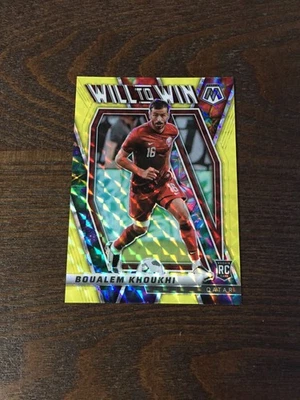 2022 Panini Mosaic World Cup Boualem Khoukhi RC Gold Fluroscent 1/10 Qatar - Image 1 of 2