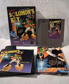 Solomon's Key Complete Nintendo Nes Game CIB Poster Very Good Condition 