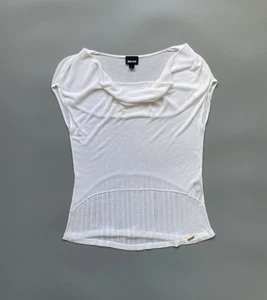 Roberto Cavalli Women’s Streetwear Y2K White Knit Top Size L - Picture 1 of 13
