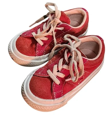 Zapatillas deportivas Converse One Star Ox para niños pequeños rojas de gamuza talla 6 Foto 1 de 4
