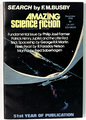 AMAZING Science Fiction (Dec 1976) GEORGE RR MARTIN KEY! GRRM Vintage SciFi VG+ - Image 1 of 4
