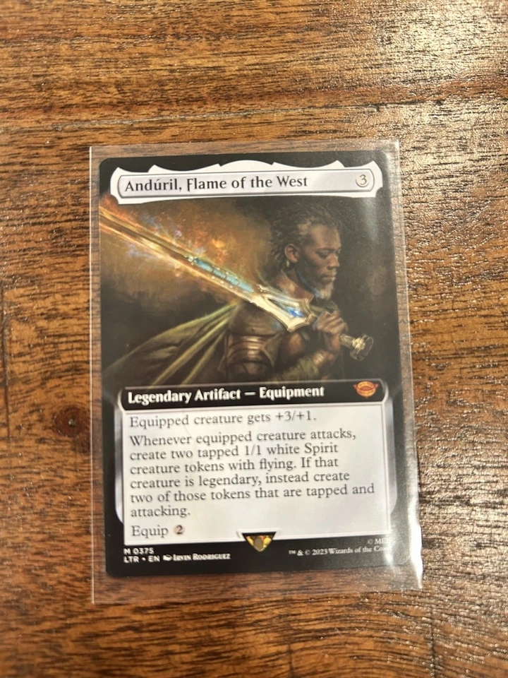 2023 MTG Magic The Gathering LOTR Extended Art #375 Anduril Flame of the West - Image 1 of 1