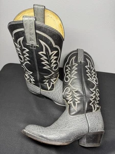 Imperial Leather 2-Tone Mens Cowboy Western Boots Made in USA Size 9 Vintage - Picture 1 of 15