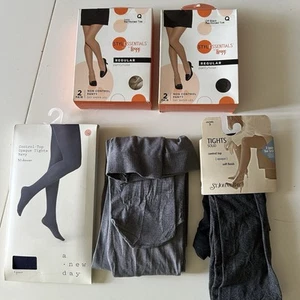 L’eggs Style Essentials Pantyhose 2 Ivory Size Q, 2 Off Black 3 Navy Gray Tights - Picture 1 of 7