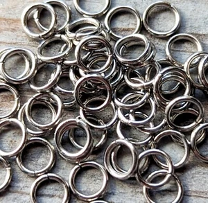 Jump Rings 10 Stainless Steel O Connectors 5mm Jewelry Craft Supply Bulk Lot Set - Bild 1 von 3