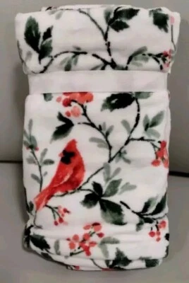 Laura Ashley NAVIDAD CARDENAL HELECHO TERCIOPELO TOALLAS DE MANO Terry aterciopelado NUEVO juego 2 Foto 1 de 2