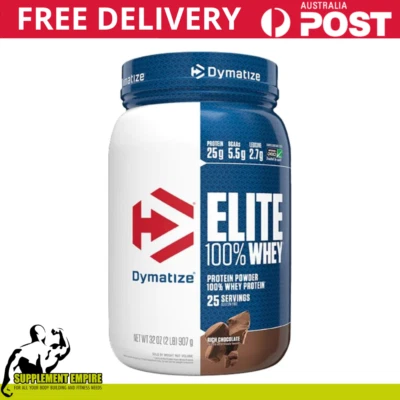 Dymatize Elite 100% Whey Protein Powder Muscle Recovery Rich Chocolate 25 serve - image 1 of 4
