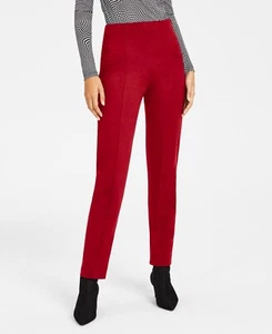 Alfani Women's Seamed Tummy-Panel Pull-on Pants Red Burgundy SZ 6 - Picture 1 of 2