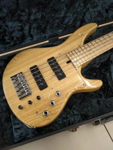 Aria Pro II Custom Shop AVB-7295CM 5 String Natural Made in Japan 2023 E.Bass - Picture 1 of 9