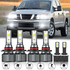 For Nissan Titan 2004-2015 6x Combo LED Headlights High/Low Beam Fog Light Bulbs