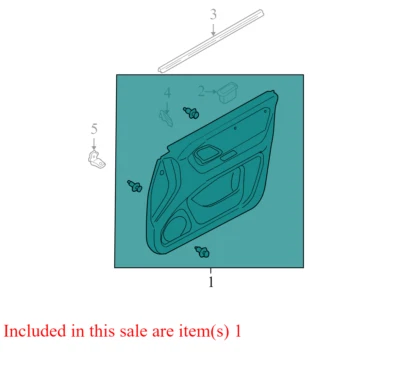 2002-2007 Ford Escape Front Right Interior Door Panel Used OEM 3L8Z7823942AAB — 第 1/4 张图片