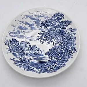 Enoch Wedgwood (Tunstall) Ltd Countryside replacement saucer, blue & white - Picture 1 of 6