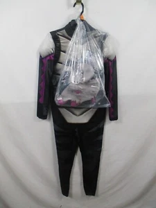 Fortnite Dark Rex Costume 7-8 Medium Gray Jumpsuit Mask Complete 7 Piece New - Picture 1 of 10