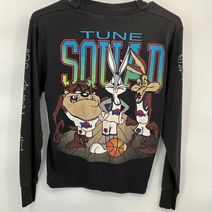 Space Jam Long Sleeve Tune Squad Graphic Tee L Black Cotton/Polyester Warner... - Picture 1 of 7