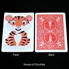 Tiger - Animal - Red Bicycle Printed Gaff Playing Card