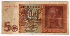 1942 Niemcy 5 Reichsmark 18011004 II wojna światowa Banknot 3 Rzeszy Waluta pieniężna
