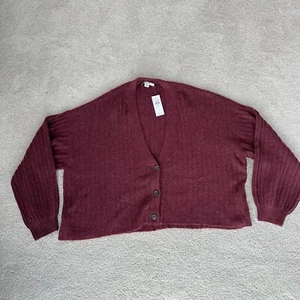 American Eagle Cardigan Sweater Ladies Large Red Purple Outdoor Womens - Picture 1 of 6