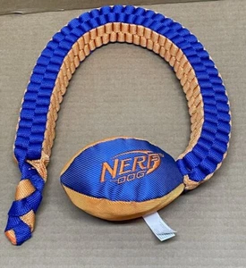 Nerf Dog Football Snake Toy Puppy Fetch Play Braided Chain Tug HEAVY DUTY 🐶 - Picture 1 of 6