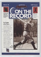 2002 Donruss Originals On the Record /800 Ty Cobb #OR-1 HOF