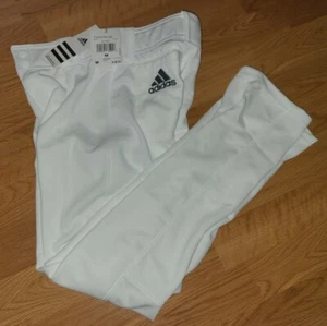NEW $40 ADIDAS BOY'S WHITE BASEBALL PANTS STYLE DK ELITE CY1991 SIZE MEDIUM NWT - Picture 1 of 2