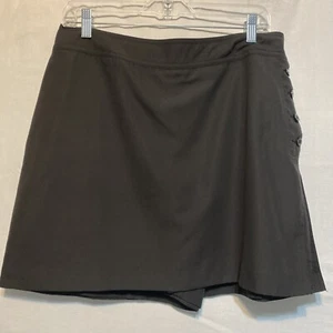 Izod Womens Skort Size 14 Black Buttons Golf Tennis PickleBall - Picture 1 of 7