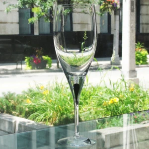 INTERMEZZO BLACK by Orrefors Goblet 9.25" tall NEW NEVER USED made in Sweden - Picture 1 of 2