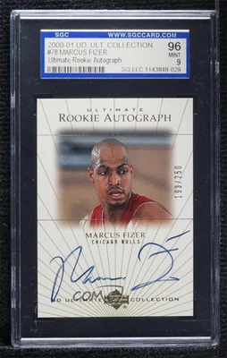 2000 UD Ultimate Collection /250 Marcus Fizer #78 SGC 96 MINT 9 Rookie Auto RC - Image 1 of 2