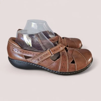 Clarks Collection Shoes Women's Size 9.5 XW Brown Leather Comfort Mary Jane  - Image 1 of 4