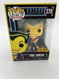 Funko Pop the Joker #370 Hot Topic exclusive black light glow DC Batman animate - Picture 1 of 9