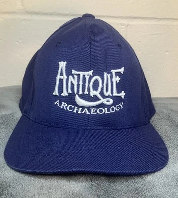 Antiguo sombrero de arqueología American Pickers Snapback azul bordado gorra Foto 1 de 4