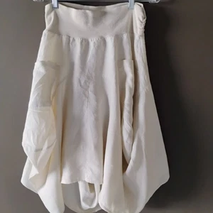 Neiman Marcus Leinen hellbraun Ballon Lagenlook Boho Bauern Tulpe Haremsrock XS 2-8 - Bild 1 von 14