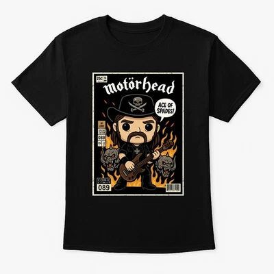 FRUIT OF THE LOOM Motorhead Ace Of Spades Lemmy Comic Rock Metal Band Kids Unisex T-Shirt