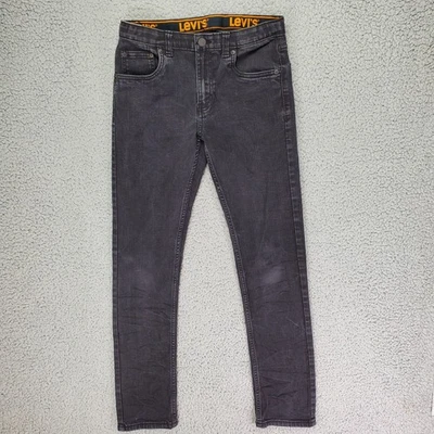 Jeans ajustados Levi's 510 jóvenes niños 16 Reg 28x29 negro elástico cintura ajustable Foto 1 de 4
