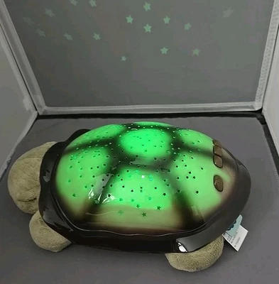 Cloud B Crepúsculo Tranquilo Tortuga Estrella Noche Luz Cielo Proyector Peluche Verde Foto 1 de 4