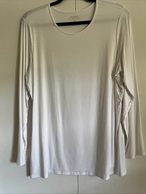 Camiseta Chico's Ultimate Talla 3/XL Marfil Manga Larga Top Foto 1 de 4