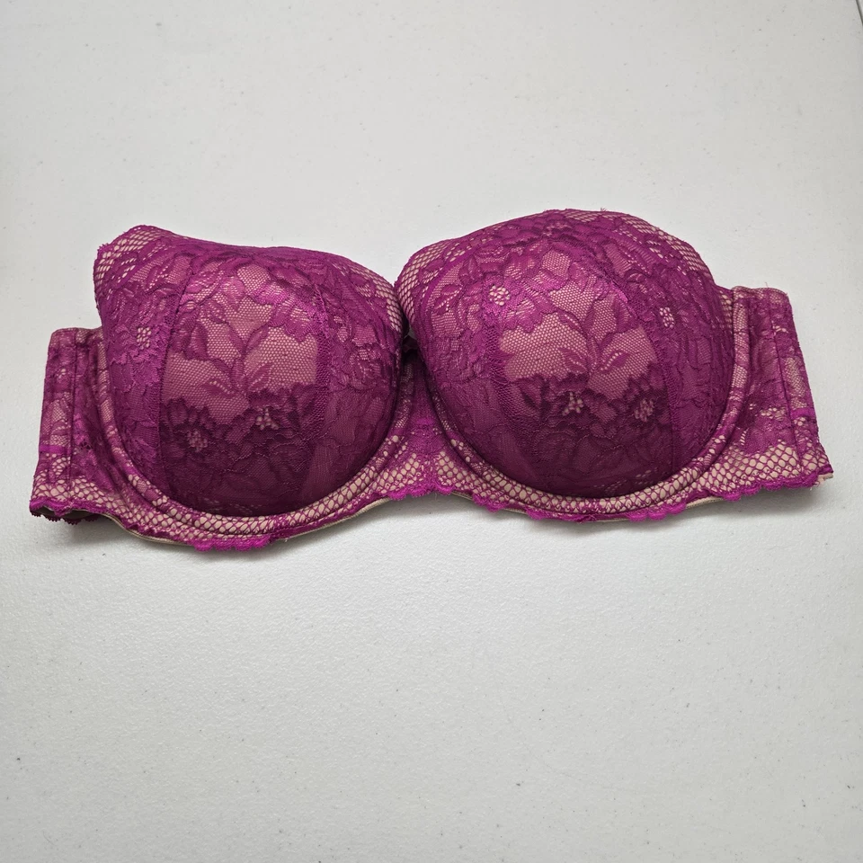 Sujetador Torrid Curve para mujer 40DD rosa push up sin tirantes con aros varias vías LEER Foto 1 de 4