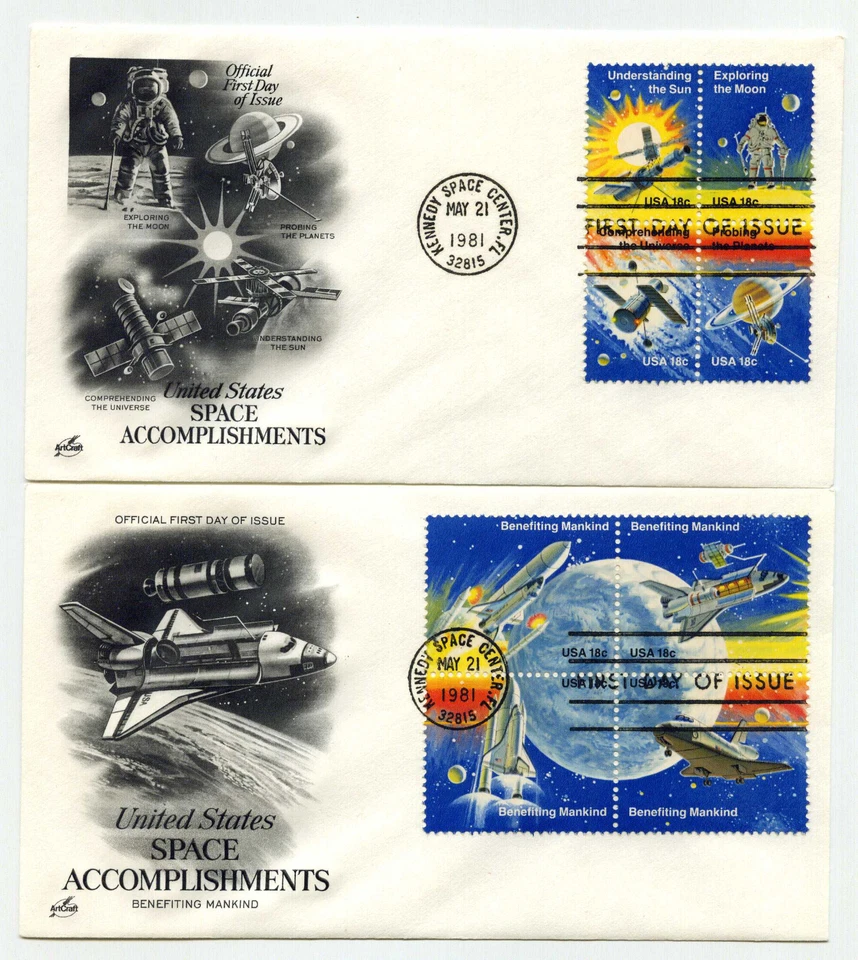 1912-19 Space Achievements, set on 2 ArtCraft, FDCs - Image 1 of 1