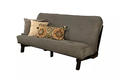 Marco de futón Carson - Madera maciza completa - Java con colchón de futón de diseño de 7" Foto 1 de 4