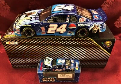 Jeff Gordon #24 Dupont Star Wars 1999 RCCA 1/24 Elite y 1/64 HO Car Diecast SET Foto 1 de 4