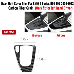 For BMW 3 Series E90 E92 2005-2012 Carbon Fiber Interior Gear Shift Cover Trim