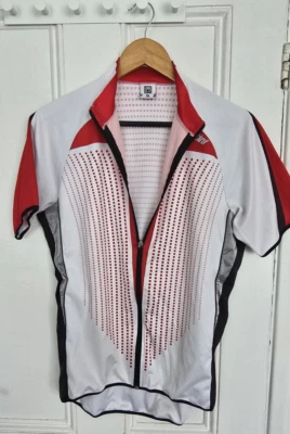 Santini Italy cycling jersey large MTB ROAD cycling men size xl red white - Image 1 of 4