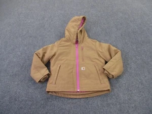 Carhartt Jacket Girl XXS 4 5 Canvas Puffer Lined Quick Duck Work Outdoors Youth - Picture 1 of 12