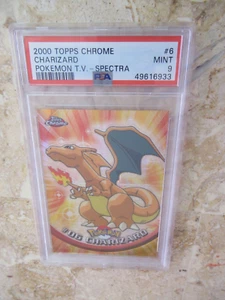 2000 TOPPS CHROME CHARIZARD SPECTRA POKEMON T.V. #6,  PSA 9 MINT - Picture 1 of 10