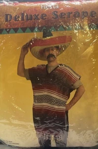Fiesta Deluxe Serape Halloween Costume - Hat Not Included- One Size Fits Most - Picture 1 of 3