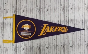 NBA Los Angeles Lakers Vintage THE FORUM Purple Logo Basketball Pennant - Picture 1 of 8