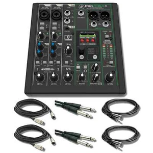 Mackie ProFX6v3+ Mezclador 6 Canales con Efectos, Bluetooth, USB y Cables - Imagen 1 de 6