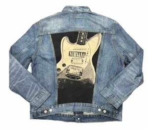 VTG LEVI'S TRUCKER JACKET CUSTOM  NIRVANA KURT COBAIN Mens SZ Large Rare!!! - Picture 1 of 13