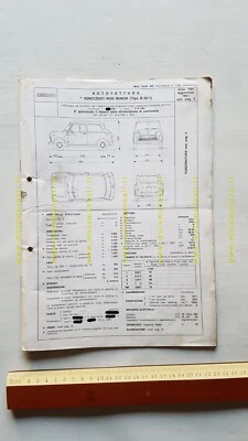 Innocenti Mini 850 1965 agg. 67 facsimile scheda omologazione DGM Motorizzazione - Immagine 1 di 4