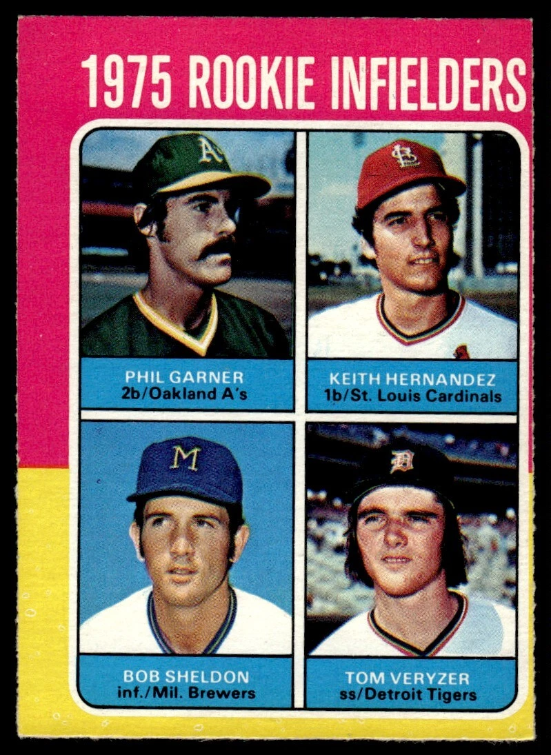 1975 O-Pee-Chee Phil Garner/Keith Hernandez/Bob Sheldon/Tom Veryzer Rookie