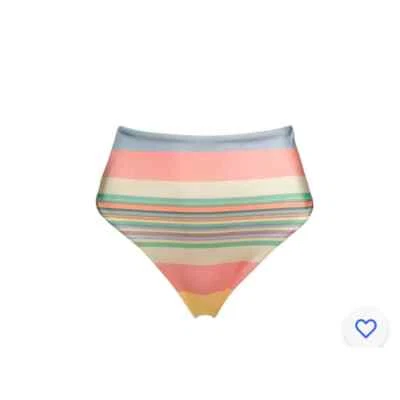Parte inferior de bikini de natación Zimmermann a rayas cintura alta multicolor talla 4-6 nueva sin etiquetas  Foto 1 de 4